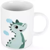 Vaikiškas porcelianinis puodelis su dinozaurų motyvu, įvairiaspalvis, 220 ml