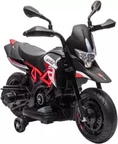 Vaikiškas elektrinis motociklas APRILIA DORSODURO 900, raudonas ir juodas, 81 × 43 × 57 cm