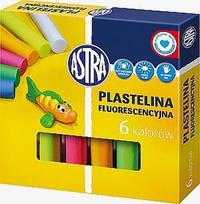 Fluorescencinis plastilinas 6 spalvų ASTRA - ASTRA popieriaus gamyba