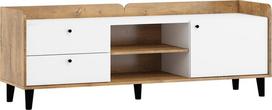 TV staliukas Meblocross Dolce Dol-17 1D2S, tamsiai rudas/baltas