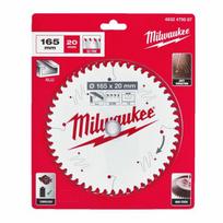Milwaukee aliuminio pjovimo diskas 165x20mm, 52 dantys