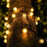 Saulės girlianda 8m, 40 Led rutuliukų, lauko