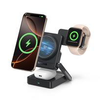 Belaidis sulankstomas magnetinis įkroviklis PicoGo AF21 trims Apple įrenginiams Qi2.2 35W USB-C