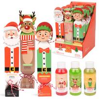 Rinkinys IDC Institute Christmas Jolly: dušo želė, 45 ml + dušo želė, 45 ml + dušo želė, 45 ml