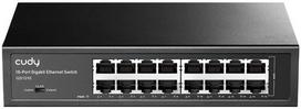 Gigabit jungiklis - CUDY - GS1016E - 16 prievadų - QoS - VLAN - Metalinis montuojamas į rack korpusas