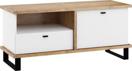 TV staliukas Meblocross Cross Cro-19 1D1S, tamsiai rudas/baltas