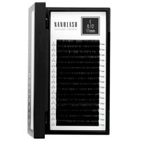 Blakstienų priauginimas - NANOLASH - Apimties blakstienos - 0.12 C - 11mm - Juoda