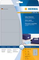 Herma 4114 sidabrinės lipnios etiketės spausdinimui, A4 formatas