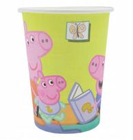 Vienkartinių puodelių rinkinys Peppa Pig, 250 ml, 8 vnt.
