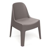 Sodo kėdė „Ferne Milane“ žemiško rusvai pilko atspalvio plastikinė ergonominė