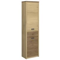 Knygų lentyna Mebelbos Denzel 2d1s, 56x36,5x210 cm, ruda