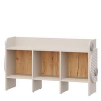 Knygų lentyna Mebelbos Ping, 110,4x30,6x64,3 cm, smėlio spalvos