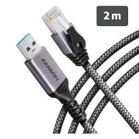 Axagon ADE-AM20 USB-A 3.2 Gen 1 - Gigabit Ethernet adapter with integrated CAT6 RJ-45 network cable (2 m), Asix AX88179B ADE-AM20