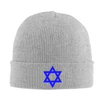 Israel National Emblem Coat Of Arms Bonnet Hat Hip Hop Knit Hats Unisex Women Unisex Adult  Warm Winter Skullies Beanies Caps One Size gray