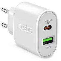 Sbs charger USB/USB-C 20W, white TETRPD20W