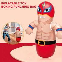 Inflatable Standing Punch Bag Toy Parent Child Toys Tumbler Boxing Inflatable Punching Bag Games Sport Toys For Boys Girls 86cm beige