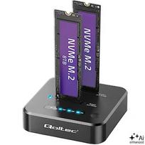 Qoltec M.2 NVMe SSD docking station PCIe 2x8TB 52633
