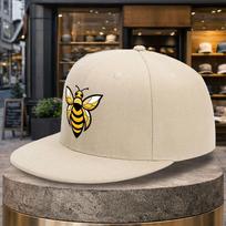pc pcs Adjustable Snapback Baseball Cap with Bee Print  Lightweight Unisex Flat Brim Hat Suitable for Golf Travel Outdoor S 1pc black
