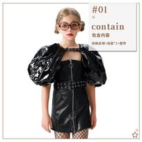 Children's Halloween Children's Clothing Cyberpunk Trend Clothing Girls' Technology Clothing Locomotive Clothing Stage Show Dress 140cm black
