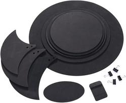 10 Piece Drum Mute Pad Set – For 5 Drums and 3 Cymbals – Jazz Drum Mute Pads juoda