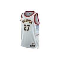 Nike NBA Quick-Dry Printed City Edition Basketball Jersey Vest SW Fan Version 2022-23 Season Nuggets Murray 27 Unisex jersey Light-Gray DO9591-043 XL white