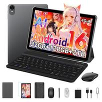 10.1 Inch Android 16 Tablet 32GB RAM 128GB ROM IPS‑LCD Display 4G LTE Dual‑SIM Octa‑Core pilka