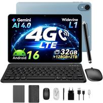 10.1 Inch Android 16 Tablet 32GB RAM 128GB ROM IPS‑LCD Display 4G LTE Dual‑SIM Octa‑Core mėlyna