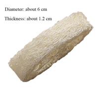 Wholesale 100pcs Natural Loofah Luffa Loofa Slices Handmade Loofah Soap Box Tray Tools Cleanner Sponge Facial Soap Holder Dia above 60 mm beige