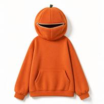 Unisex vaikams Helovino moliūgų rašto gobtuvas su džemperiu Retro viršus 150 oranžinė