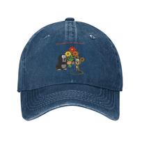 The Little Mole Krtek Flowers Unisex Baseball Cap Cartoon Distressed Denim Washed Hats Cap Vintage Outdoor Workouts Gift Sun Cap as shown gray