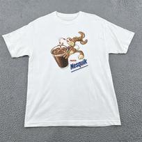 2026 Vintage Nesquik Chocaolate Drink Mix Promo Bunny Graphic Shirt Y2k Both Of Unisex And Unisex 2XL gray