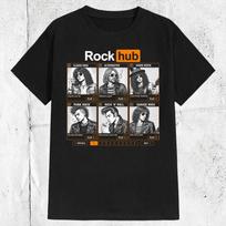 Rock Hub Vintage Classic Rock Alternative Punk Hard Rock Collage Band Music T shirt S gray