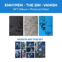 ENHYPEN THE SIN: VANISH 3-Album Set + MUSICPLANT Photocard Benefit 001 3-Album Set + MUSICPLANT PCs black