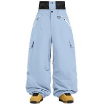 Baggy Ski Pants for Men and Women Insulated Outdoor Hiking Warm Skiing Pants Loose Sport Snow Pants Unisex Waterproof Windproof Snowboarding Pants XS gray