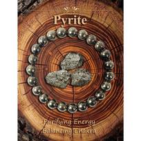 Pritraukite turto, sėkmės ir pasitikėjimo padidinimą Natūralaus piritas karoliukų apyrankė Gydomoji kristalų energija Dvasiniai papuošalai Vyrams Moterims Dovana 6mm Beads&19cm(7.48inch) black