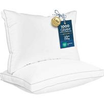 Utopia Bedding Pagalvės miegui Karališko dydžio (Juoda), 2 vnt. pūkuotų pagalvių rinkinys su pūkų alternatyvos užpildu, vėsinančios, viešbučio kokybės King (Pack of 2) balta