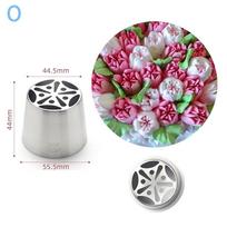 1PCS Stainless Steel Russian Tulip Icing Piping Nozzles Pastry Decorating Tips Cake Cupcake Decorator Rose gray