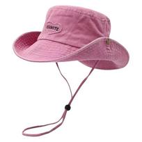 Sweet Solid Color Western Cowboy Hat Adjustable Pink Love Wide Brim Sun Hat Japanese Sun Protection Y2k Fisherman Hat Outdoor rožinė