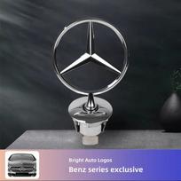 Car Engine Hood Emblem Front Bonnet Chrome Mark Accessories For Mercedes Benz AMG W204 W205 W203 W211 W212 W213 W201 W210 W124 FF1 black