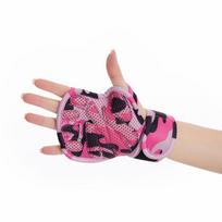 Coexistence Custom Logo Polyester Lightweight Breathable Fingerless Palm Padded Anti-vibration Sports Gloves for Unisex Fitness M rožinė