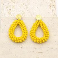 Women's Bohemian Crystal Water Drop Earrings - Hyuna Style beige