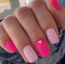 Nagų meno plėvelė Europos ir Amerikos Valentino dienos kolekcija Meilės taškeliai Prancūziškas triušis katė Trumpas dėvėjimas Jelly glue + rubbing strips*4pcs