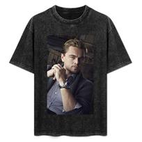 Leonardo Wilhelm Dicaprio Tshirt Odor Resistant Short Sleeve Top L black