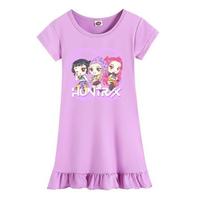 Miela Kpop Demonas Medžiotojų Suknelė Vaikams, Vasarinė Mergaitės Namų Miego Suknelė 120 violetinė
