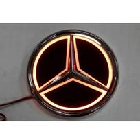9.5cm Car 5D LED Light Badge for Mercedes Benz S350 S300L S A B C E Class GLA GLK 2021 2019 2015  Rear Trunk Emblem Accessories KL5 9.5cm balta