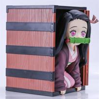 Demon Slayer Nezuko Kamado 22cm PVC Anime Figure Statue Desktop Decoration Gift 22cm gray