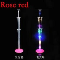 1 rinkinys LED šviečiantis balionų stovas Laikiklis Vaikų gimtadienio Kalėdų vakarėlio Baliono lazdelė Vestuvių dekoras Balionų dekoracija 8.5inch rožių raudona