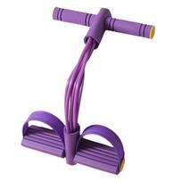 Six-Tube Pedal Tensioner Multi-Functional Household Fitness Equipment Yoga Abdominal Strengthening Elastic Band Tension Rope violetinė