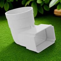 Plastikinis lietvamzdžio latako adapteris Platus jungties antgalis Stogo latako dalis Lietaus vandens nutekėjimo sistema Lietvamzdžio priedas 13X9.5X8CM white