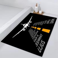 Durų kilimėlis Lovos šoninė Patekimas Aviacija Vonios Grindų dekoracija Koridorius Durų kilimėlis Kilimas Lėktuvas Svetainė Balkonas 40cm x 120cm gray